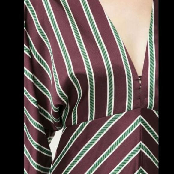 ALEXIS Tena Striped Plunging Empire Shift Dress Size Small Long Sleeve Striped - Picture 6 of 16